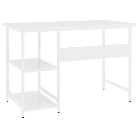  Biurko komputerowe, białe, 105x55x72 cm, MDF i metal Lumarko!