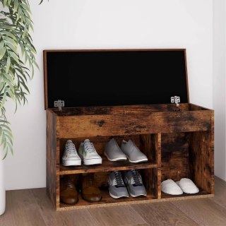  Ławka na buty z poduszką, przydymiony dąb, 80x30x47 cm, płyta Lumarko!