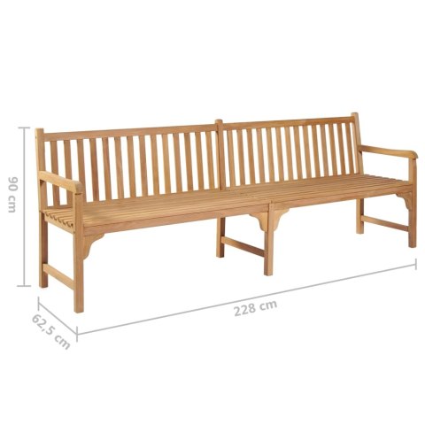  Ławka ogrodowa, 228 cm, lite drewno tekowe Lumarko!