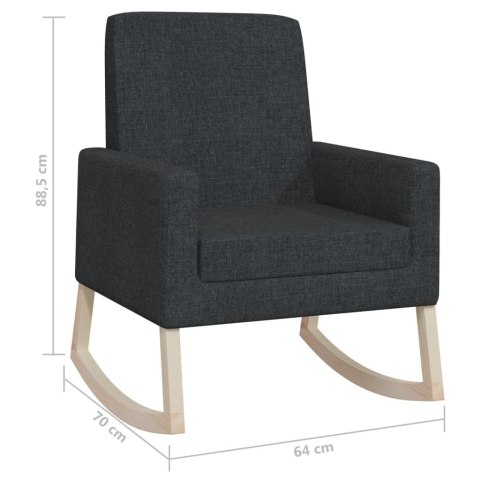  Fotel bujany, czarny, tapicerowany tkaniną Lumarko!