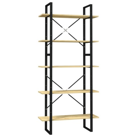  5-poziomowy regał na książki, 80x30x175 cm, sosnowy Lumarko!