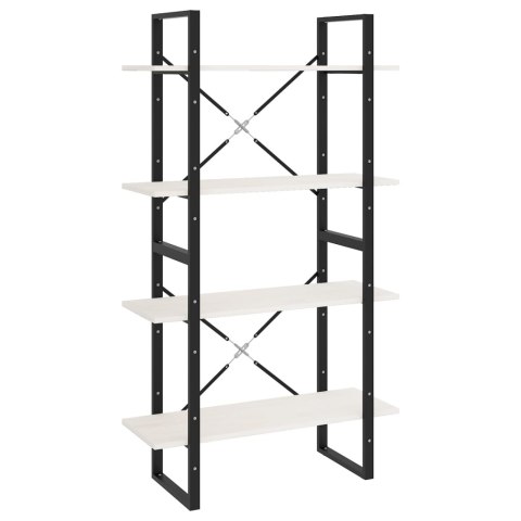  4-poziomowy regał na książki, biały, 80x30x140, sosnowy Lumarko!