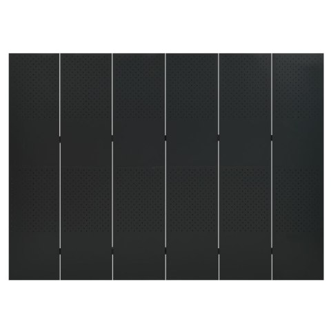  Parawan 6-panelowy, czarny, 240 x 180 cm, stalowy Lumarko!