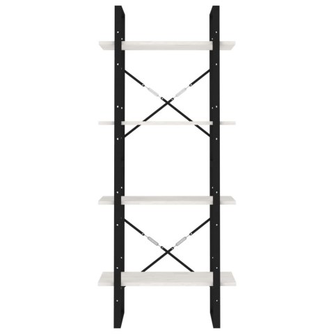  4-poziomowy regał na książki, biały, 60x30x140 cm, sosnowy Lumarko!