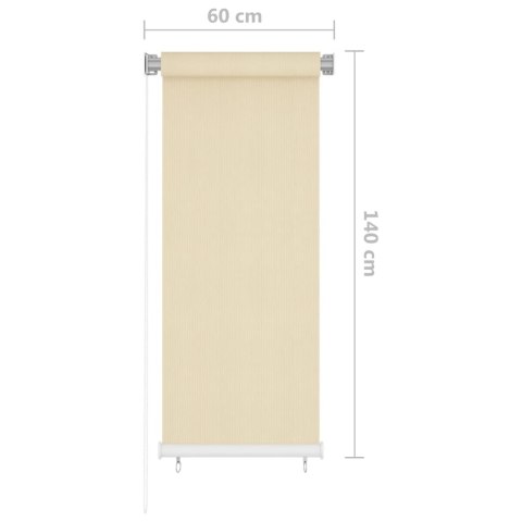  Roleta zewnętrzna, kremowa, 60x140 cm, HDPE Lumarko!
