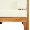  Moduł sofy narożnej, kremowe poduszki, drewno akacjowe Lumarko!