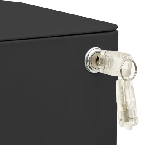  Mobilna szafka kartotekowa, antracytowa, 30x45x59 cm, stalowa Lumarko!