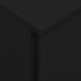 Lumarko Mobilna szafka kartotekowa, czarna, 39x45x60 cm, stalowa!