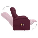  Masujący fotel podnoszony, rozkładany, fioletowy, tkanina Lumarko!