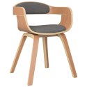  Krzesła stołowe, 4 szt., jasnoszare, gięte drewno i tkanina Lumarko!
