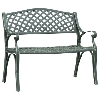  Ławka ogrodowa, 102 cm, odlew aluminium, zielona Lumarko!