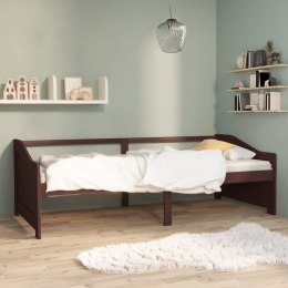 Lumarko 3-osobowa sofa/łóżko, ciemnobrązowa, drewno sosnowe, 90x200 cm