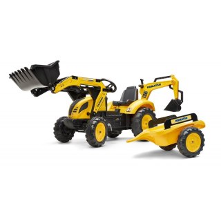  Traktor Na Pedały Koparka Komatsu Łyżka + Przyczepa Od 2 Lat Lumarko!