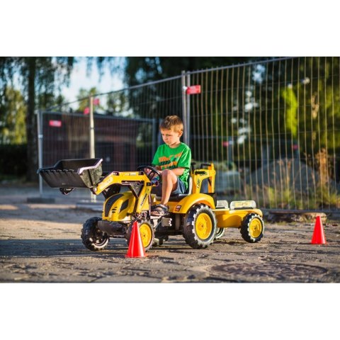 FALK Traktor na Pedały Koparka KOMATSU Łyżka + Przyczepa od 2 lat Lumarko!