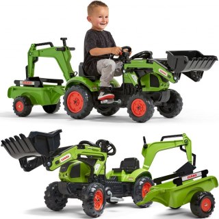  Traktor Z Przyczepą Claas Arion Backhoe Łyżka + Ładowarka Lumarko!