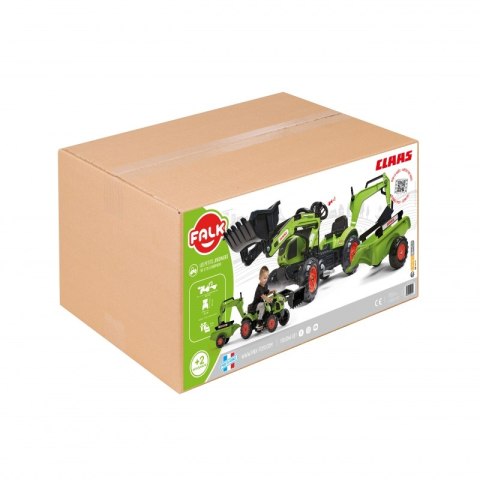 FALK Traktor z Przyczepą CLAAS Arion Backhoe ŁYŻKA + Ładowarka Lumarko!