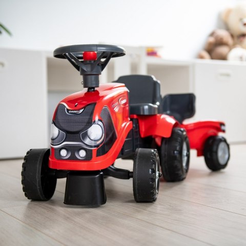 FALK Traktorek Baby Case IH Ride-On Czerwony z Przyczepką + akc. od 12 miesięcy Lumarko!