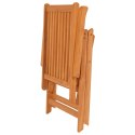  Krzesła ogrodowe, 4 szt., czarne poduszki, drewno tekowe Lumarko!