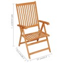  Krzesła ogrodowe, 6 szt., poduszki taupe, drewno tekowe Lumarko!