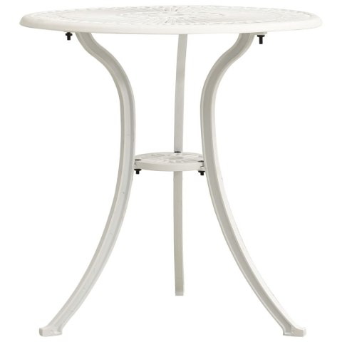  Stół ogrodowy, biały, 62x62x65 cm, odlewane aluminium Lumarko!