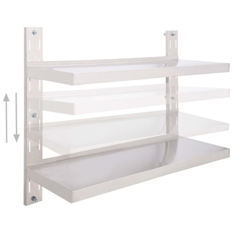  2-poziomowa półka wisząca, stal nierdzewna, 100 x 30 cm Lumarko!