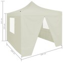  Profesjonalny, składany namiot imprezowy, 4 ściany, 2x2 m, stal Lumarko!