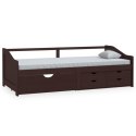  3-osobowa sofa/łóżko z szufladami, ciemnobrązowa, 90 x 200 cm Lumarko!