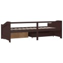  3-osobowa sofa/łóżko z szufladami, ciemnobrązowa, 90 x 200 cm Lumarko!