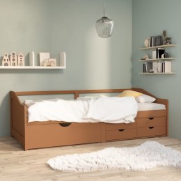 Lumarko 3-osobowa sofa/łóżko z szufladami, miodowy brąz, 90 x 200 cm!