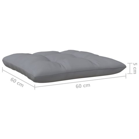  2-osobowa sofa ogrodowa z szarymi poduszkami, drewno sosnowe Lumarko!