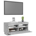  Szafka pod TV z oświetleniem LED, szarość betonu, 80x35x40 cm Lumarko!