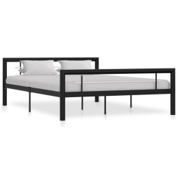  Rama łóżka, czarno-biała, metalowa, 120 x 200 cm Lumarko!