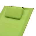  Leżak z poduszką, zielony, textilene Lumarko!