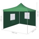  Rozkładany namiot z 2 ściankami, 3 x 3 m, zielony Lumarko!