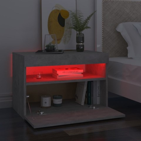  Szafka nocna z oświetleniem LED, szarość betonu, 60x35x40 cm Lumarko!