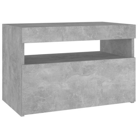  Szafka nocna z oświetleniem LED, szarość betonu, 60x35x40 cm Lumarko!