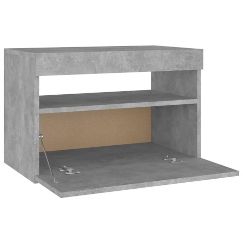  Szafka nocna z oświetleniem LED, szarość betonu, 60x35x40 cm Lumarko!