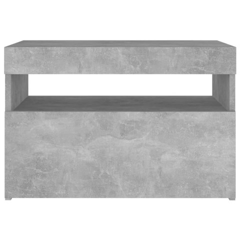  Szafka nocna z oświetleniem LED, szarość betonu, 60x35x40 cm Lumarko!