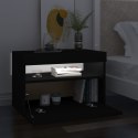  Szafka pod TV z oświetleniem LED, czarna, 60x35x40 cm Lumarko!