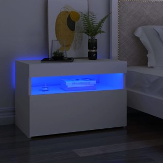  Szafki nocne z oświetleniem LED, 2 szt., białe, 60x35x40 cm Lumarko!