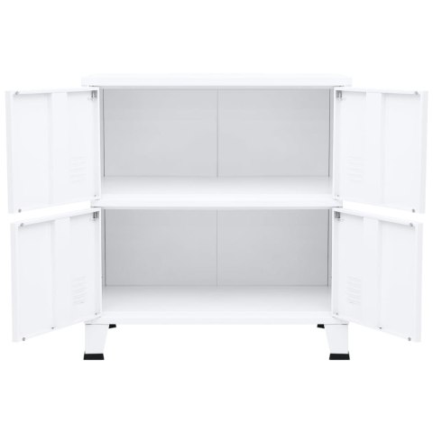  Szafka kartotekowa, biała, 75x40x80 cm, stalowa Lumarko!