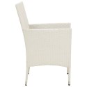  Krzesła ogrodowe z poduszkami, 4 szt., polirattan, białe Lumarko!