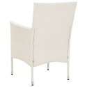  Krzesła ogrodowe z poduszkami, 4 szt., polirattan, białe Lumarko!