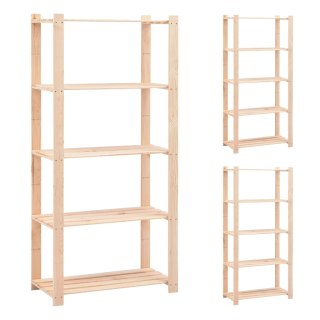  Regały z 5 półkami, 3 szt., 80x38x170 cm, sosna, 250 kg Lumarko!