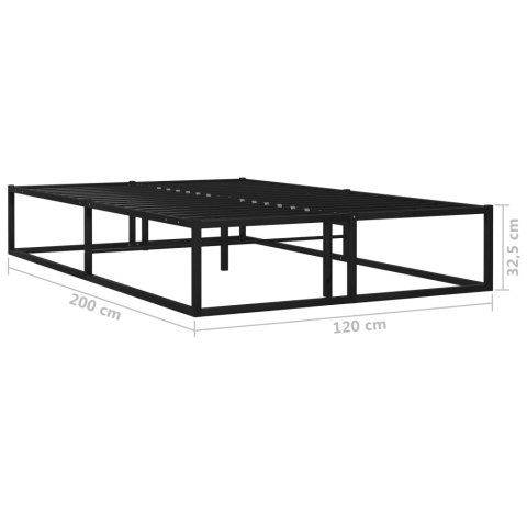  Rama łóżka, czarna, metalowa, 120 x 200 cm Lumarko!