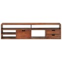  Szafka pod TV, 140x30x35 cm, lite drewno akacjowe Lumarko!