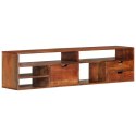  Szafka pod TV, 140x30x35 cm, lite drewno akacjowe Lumarko!