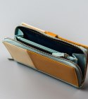 Kolorowy portfel damski z dwiema sekcjami, skóra naturalna — Rovicky