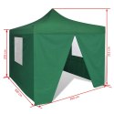  Zielony, składany namiot, 3 x 3 m, z 4 ściankami Lumarko!
