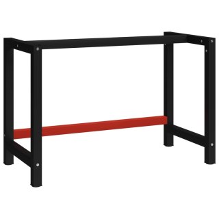  Metalowa rama pod blat roboczy, 120x57x79 cm, czarno-czerwona Lumarko!
